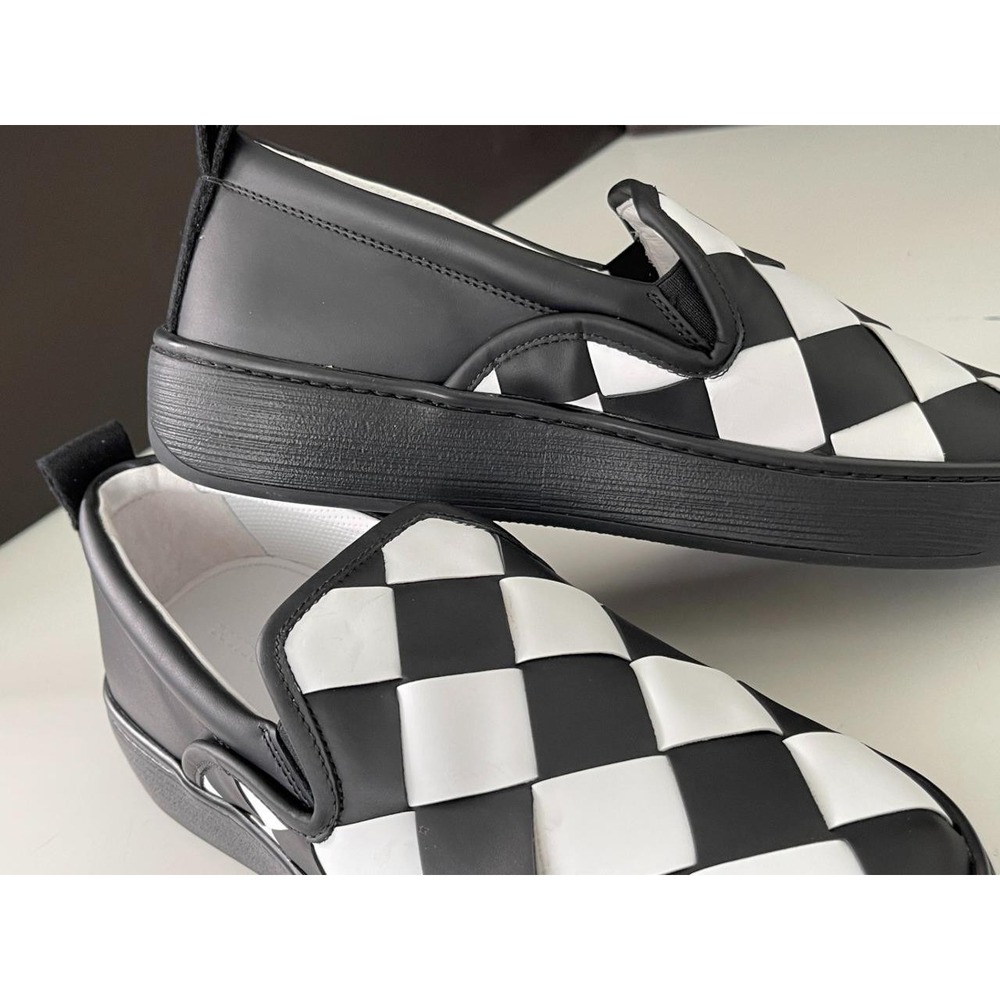 BOTTEGA VENETA 578393 Womens Bicolor Intrecciato Black/White Sneaker Shoe Eur 38 - Picture 6 of 12